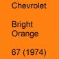 Preview: Chevrolet, Bright Orange, 67 (1974).